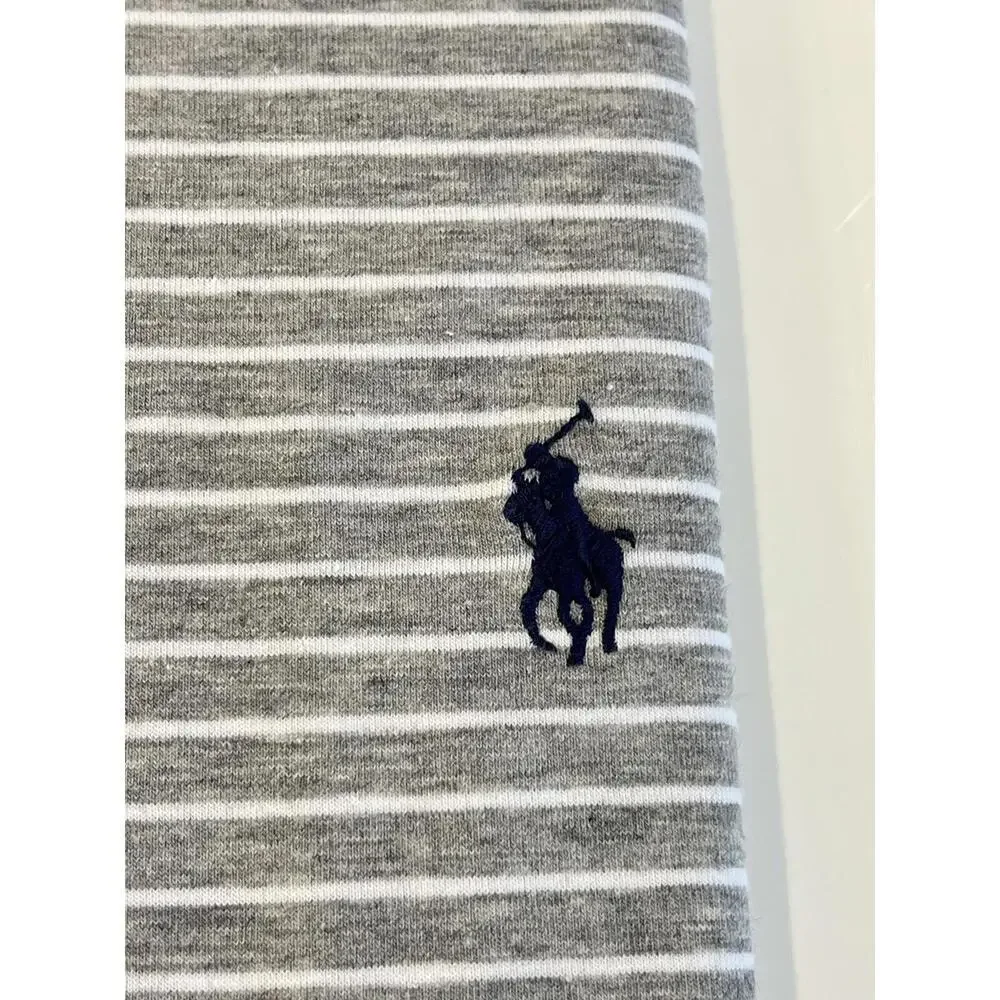 NWT Polo Ralph Lauren  STRIPE LOGO BIG&TALL Size 4XLT Polo Gray Shirt